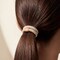 Wrapables Braided Elastic Hair Ties for Women, No Damage Hairbands for Thick Ponytails (15pcs), Neutrals